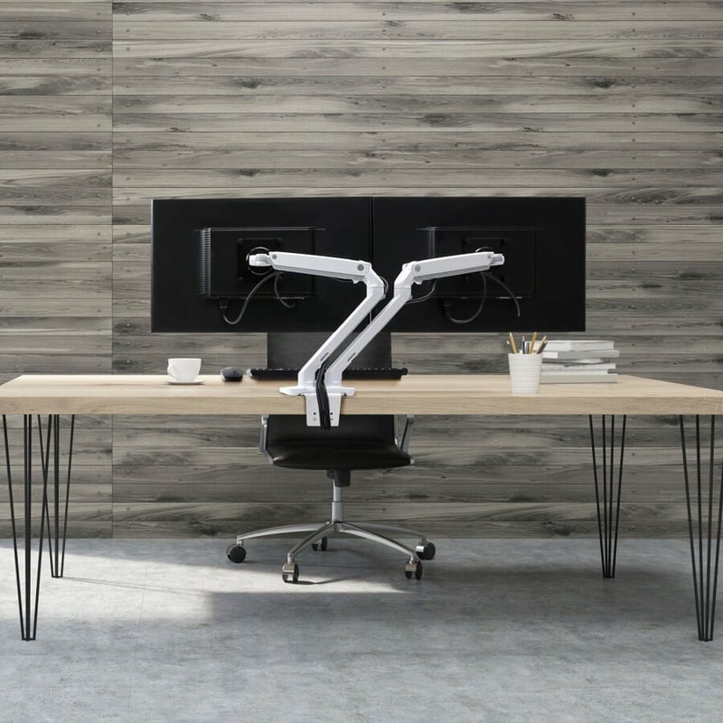 Ergotron Mounting Arm for LCD Monitor - Polished Aluminum - Thumbnail 2