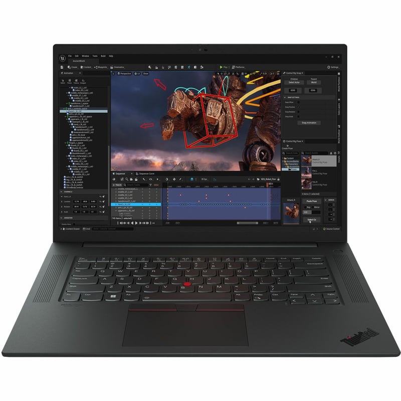Lenovo ThinkPad P1 Gen 6 21FV0023US 16" Mobile Workstation - WQXGA - 2560 x 1600 - Intel Core i7 13th Gen i7-13700H Tetradeca-core (14 Core) 2.40 GHz - 16 GB Total RAM - 512 GB SSD - Black Paint - Thumbnail 1