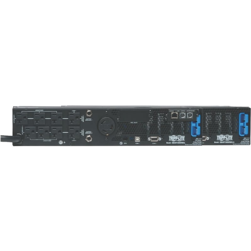Tripp Lite by Eaton UPS TAA-Compliant SmartPro 120V 3kVA 2.88kW Line-Interactive Sine Wave UPS 2U Rack/Tower Extended Run Pre-Installed WEBCARDLX Network Interface LCD USB DB9 Serial - Thumbnail 3