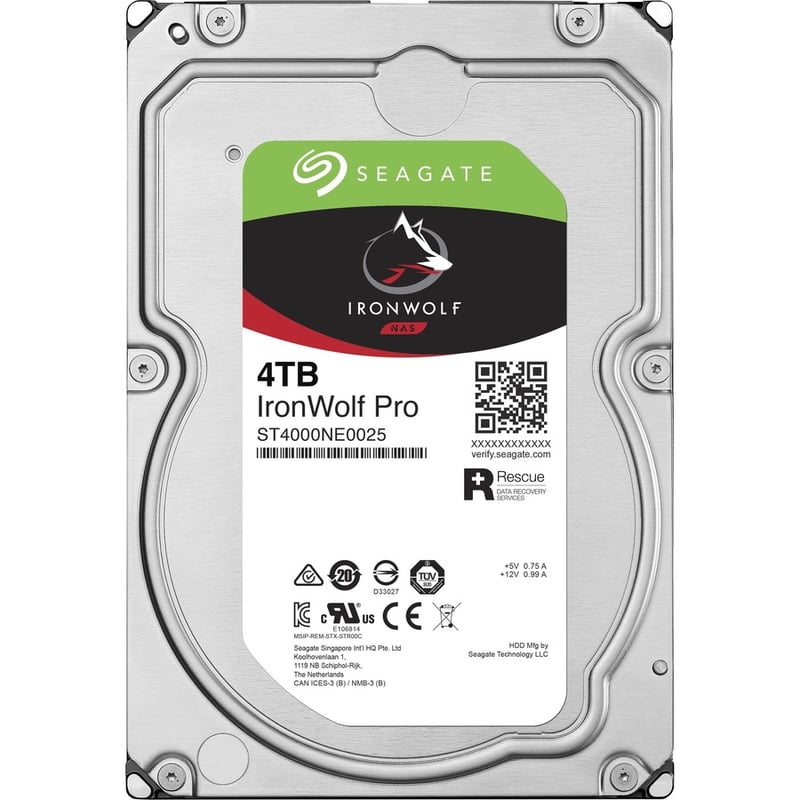 Seagate IronWolf Pro ST4000NE0025 4 TB Hard Drive - 3.5" Internal - SATA (SATA/600) - Conventional Magnetic Recording (CMR) Method - Thumbnail 5