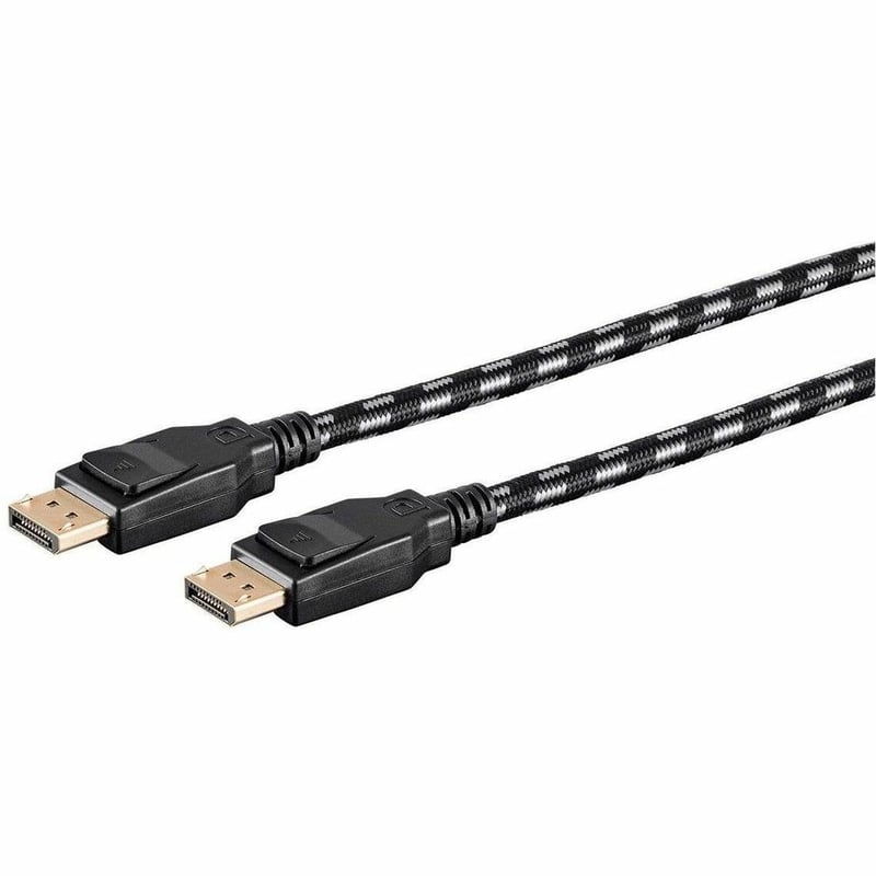 MONOPRICE BRAIDED DISPLAYPORT 1.4 CABLE_ 6FT_ GRAY - Thumbnail 1