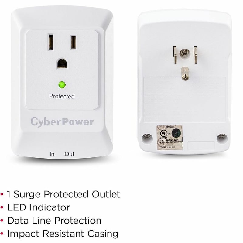 CyberPower CSP100TW Professional 1 - Outlet Surge with 900 J - Thumbnail 2