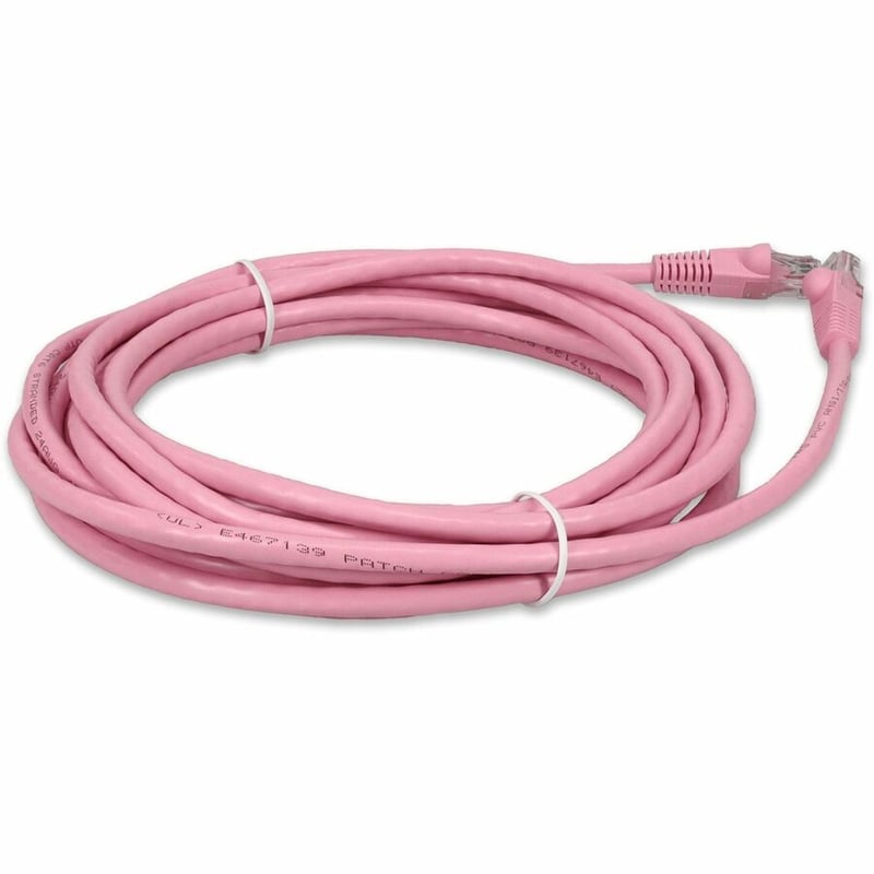 AddOn 50ft Pink CAT 6 PVC Ethernet Cable Snagless Bubble Boot RJ-45 M/M - Thumbnail 5