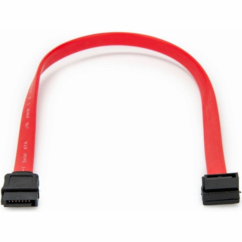 12IN (30 CM) SATA TO LEFT ANGLE SATA 3.0 6GBPS BANDWIDTH RED - Thumbnail 3