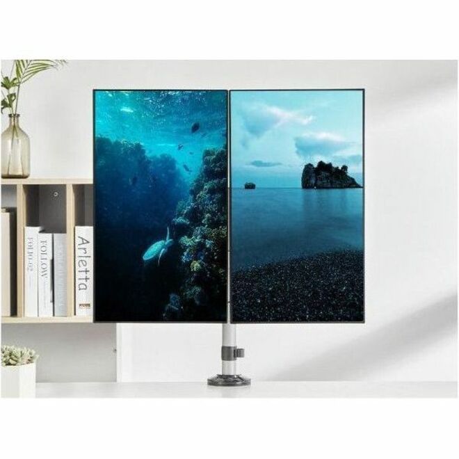 SIIG Dual Stacked Monitor Arm Desk Mount - 17" - 32" - Max Load 19.8 lbs for each arm - VESA 75/100mm - Thumbnail 5