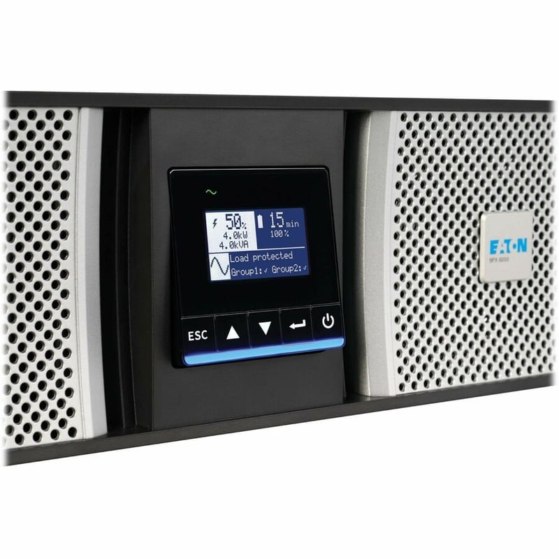Eaton 9PX G2 8000VA 8000W 208/120V Online Double-Conversion UPS - Hardwired Input, 18x 5-20R and 3x L6-30R Outlets, Cybersecure Network Card, Maintenance Bypass, Extended Run, 7U Rack/Tower - Thumbnail 4
