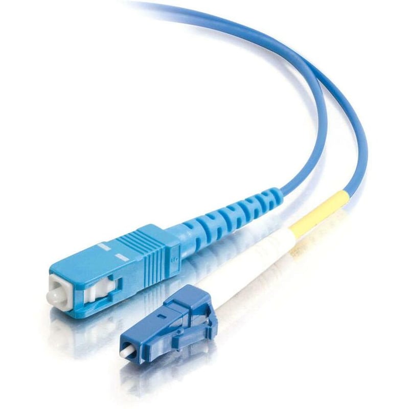 C2G-3m LC-SC 9/125 OS1 Simplex Singlemode PVC Fiber Optic Cable - Blue - Thumbnail 1