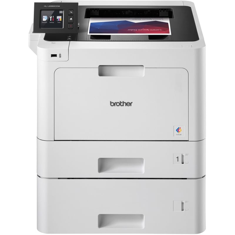 Brother Business Color Laser Printer HL-L8360CDWT - Wireless Networking - Dual Trays