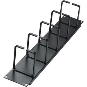 Black Box Horizontal IT Rackmount Cable Manager - 2U, 19" , Single-Sided, Black - Thumbnail 1