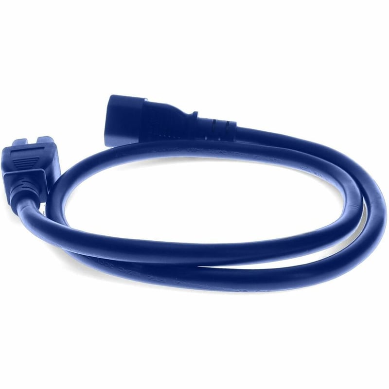 AddOn 5ft C14 to C15 14AWG 15A Blue 100-250V Power Cable - Thumbnail 3