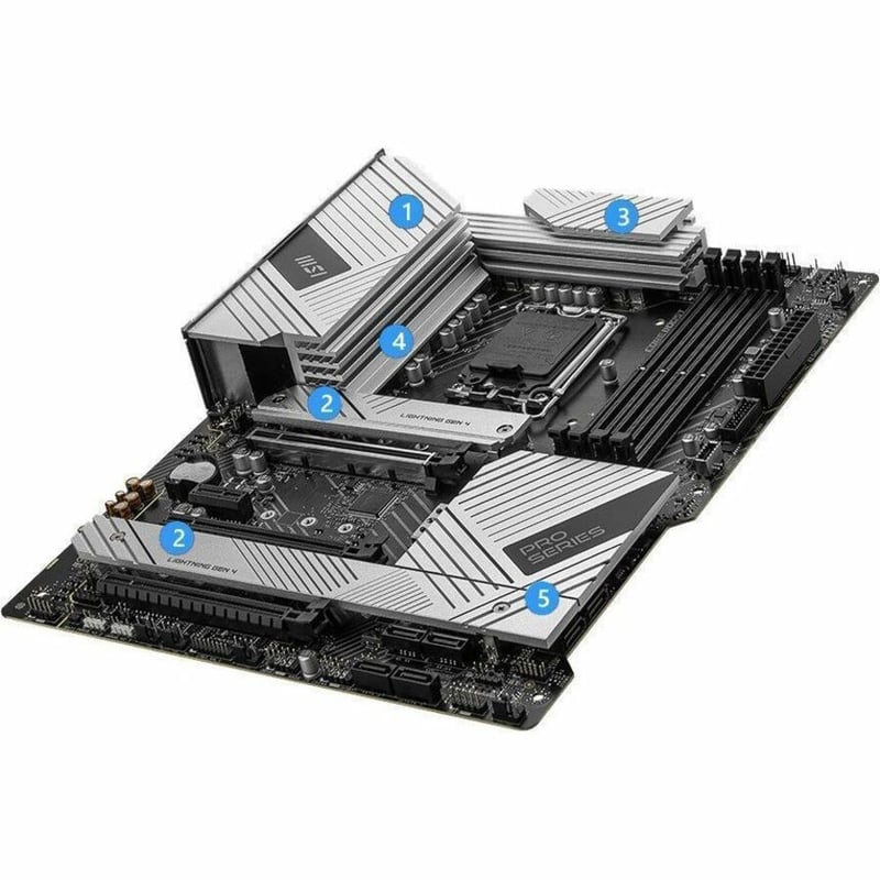 MSI PRO Z790-A MAX WIFI Gaming Desktop Motherboard - Intel Z790 Chipset - Socket LGA-1700 - ATX - Thumbnail 3