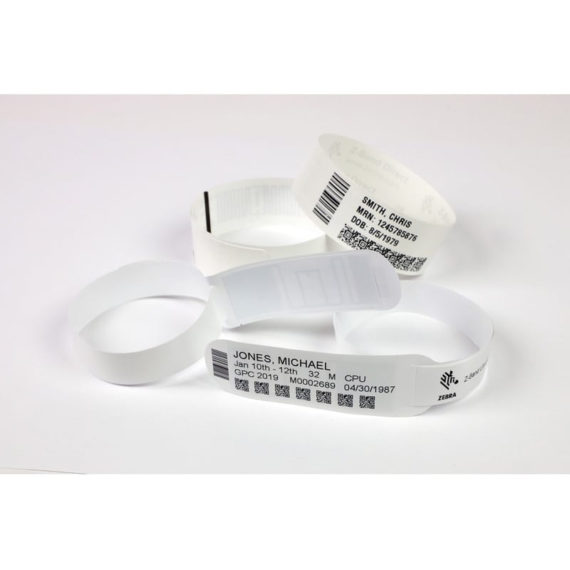 Zebra Wristband Polypropylene 1 x 11in Direct Thermal Zebra Z-Band Direct Blue HC100 - Thumbnail 2