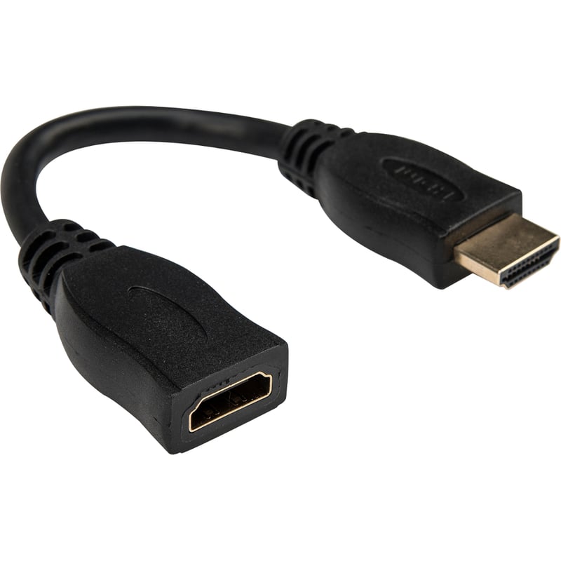 Rocstor Premium 6in High Speed HDMI Port Saver Cable M/F - Ultra HD 4k x 2k HDMI Cable - HDMI - 1 x HDMI Female - 1 x HDMI Male - Black Extension Cable - Thumbnail 4
