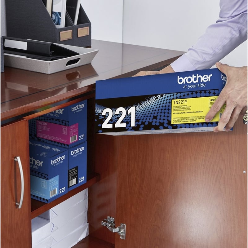 Brother Genuine TN221Y Yellow Toner Cartridge - Thumbnail 2