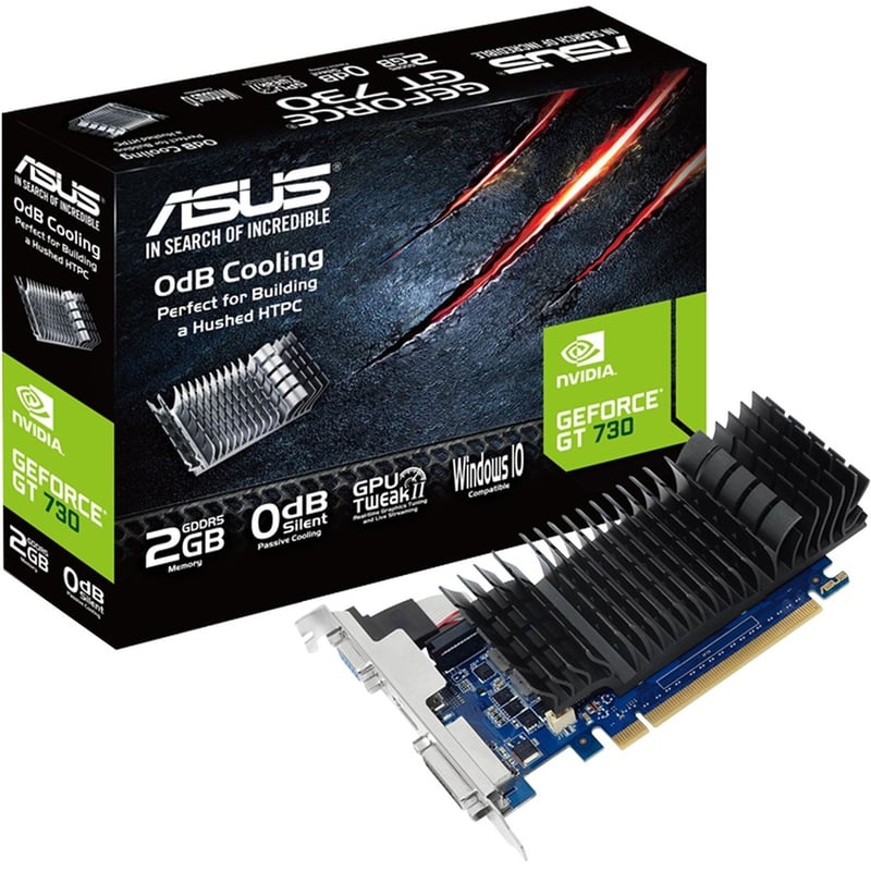 Asus NVIDIA GeForce GT 730 Graphic Card - 2 GB GDDR5 - Low-profile - Thumbnail 2