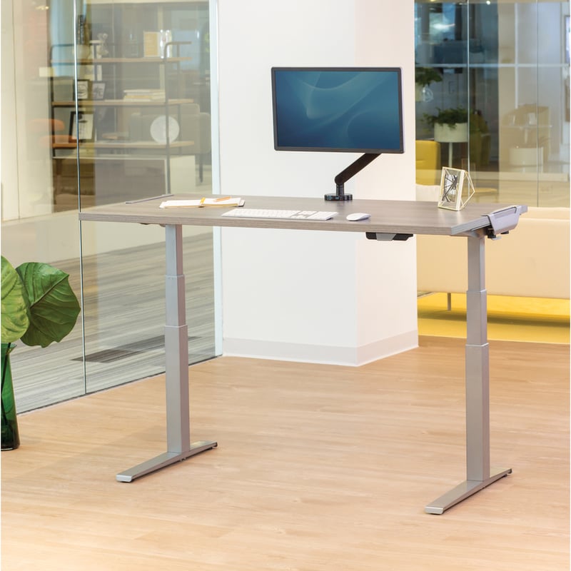 Fellowes High Pressure Laminate Desktop Gray Ash - 48"x24" - Thumbnail 5