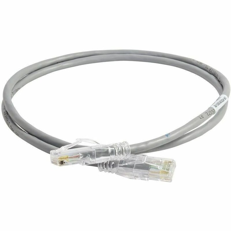 Ortronics 28awg Reduced diameter C6A/10G channel cord Gray 3FT - Thumbnail 2