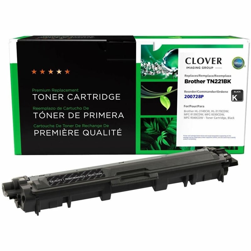 Clover Imaging Remanufactured Black Toner Cartridge for Brother TN221 - Thumbnail 1