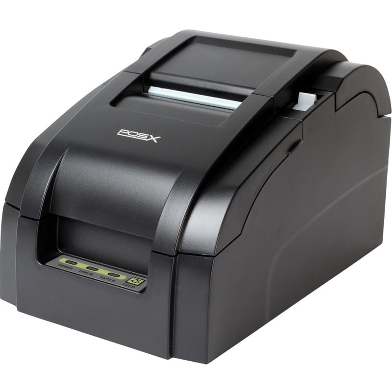 POS-X EVO Impact 912LB470100133 Thermal Transfer Printer - Monochrome - Receipt Print - Serial - With Cutter - Black - Thumbnail 1