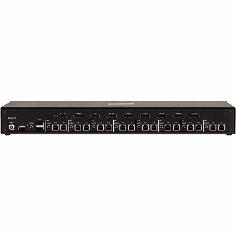 Black Box KVM Switch, NIAP 4.0 Certified - 8-Port, Single-Monitor, DisplayPort, CAC - Thumbnail 3