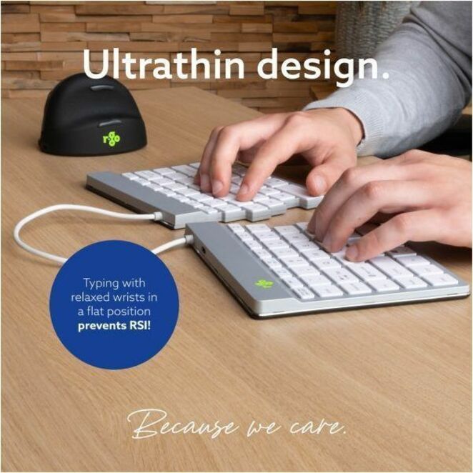R-GO ERGONOMIC KEYBOARD, SPLIT KEYBOARD WITH BREAK LIGHT, QWERTY (US), BLUETOOTH - Thumbnail 4