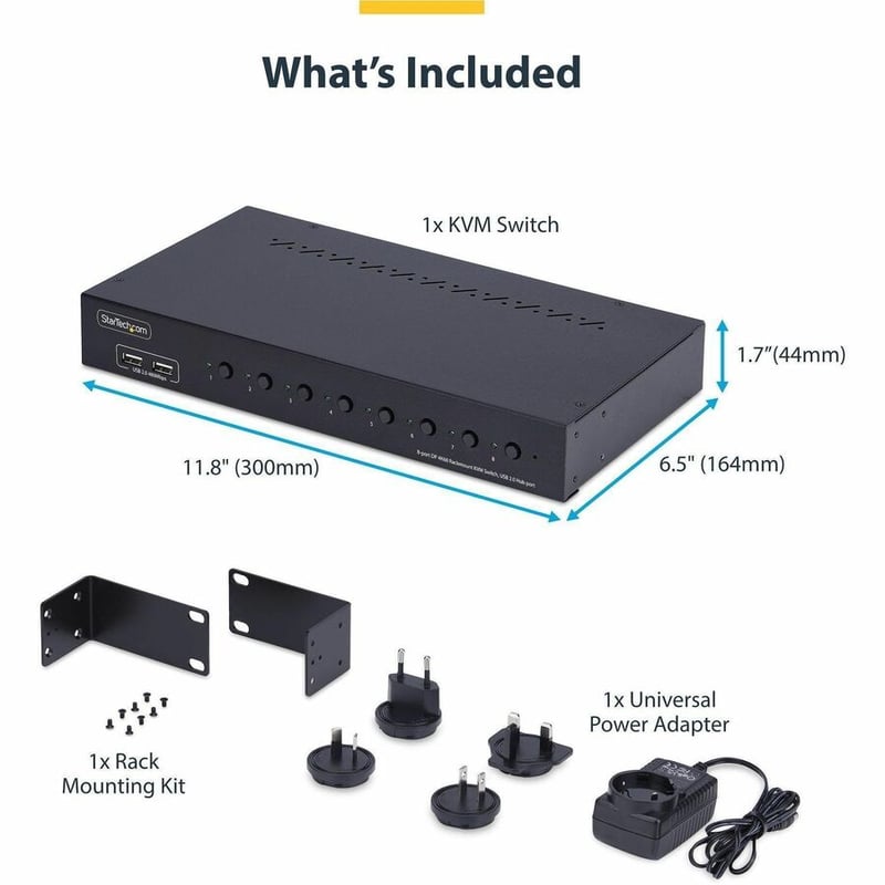8-PORT RACK MOUNT KVM SWITCH - DISPLAYPORT 1.2 KVM 4K 60HZ - Thumbnail 4