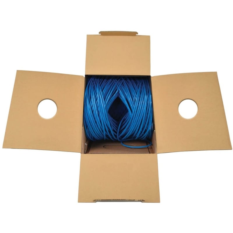 Eaton Tripp Lite Series Cat6 Gigabit Solid Core UTP Bulk Ethernet Cable, CMP-LP 0.5A Plenum, 100W PoE/PoE++, Blue, 1000 ft. (304.8 m) - Thumbnail 4