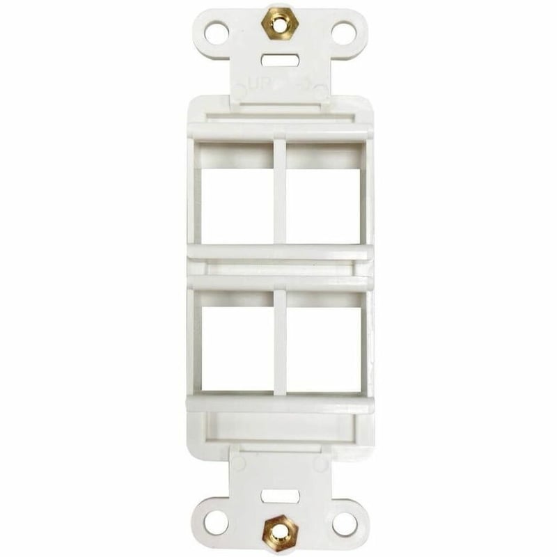 Eaton Tripp Lite Series Safe-IT 4-Port Antibacterial Wall-Mount Insert, Decora Style, Vertical, Ivory, TAA - Thumbnail 2