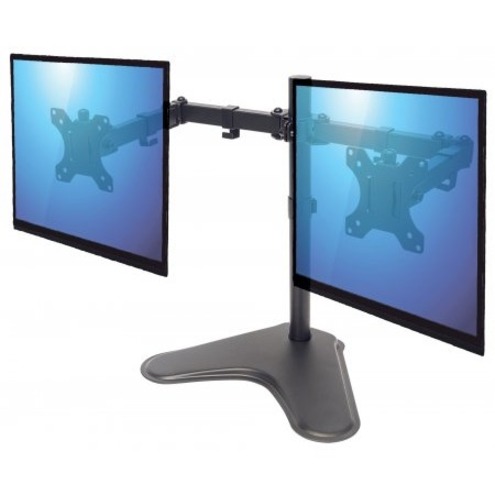 UNIVERSAL DUAL MONITOR STAND WITH DOUBLE-LINK SWING ARMS HOLDS TWO 13 TO 32 LCD - Thumbnail 4