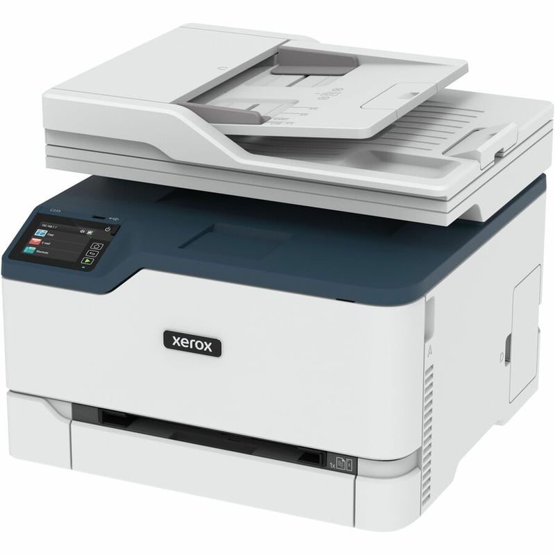 Xerox C235/DNI Laser Multifunction Printer-Color-Copier/Fax/Scanner-24 ppm Mono/24 ppm Color Print-600x600 dpi Print-Automatic Duplex Print-30000 Pages-251 sheets Input-3600 dpi Optical Scan-Wireless LAN-Mopria-Wi-Fi Direct-Chrome - Thumbnail 3