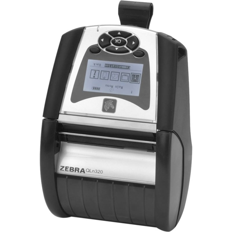 Zebra QLn320 Mobile Direct Thermal Printer - Monochrome - Portable - Label Print - Fast Ethernet - USB - Serial - Bluetooth - Wireless LAN - Battery Included