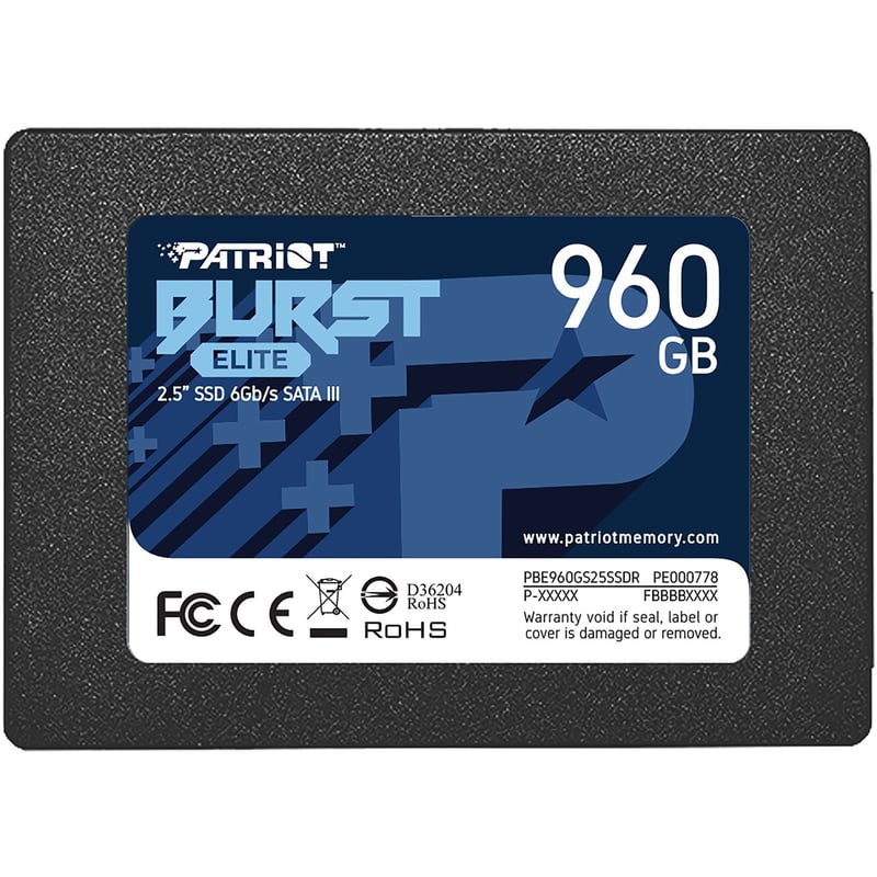 PATRIOT BURST ELITE 960GB SATA3 SSD 2.5 - Thumbnail 1