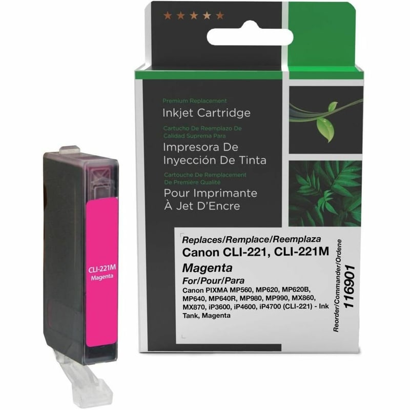 Clover Imaging Remanufactured Magenta Ink Cartridge for Canon CLI-221 (2948B001) - Thumbnail 1
