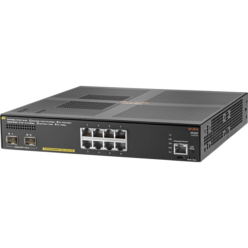 ARUBA 2930F 8G POE+ 2SFP+ TAA SWCH - Thumbnail 1