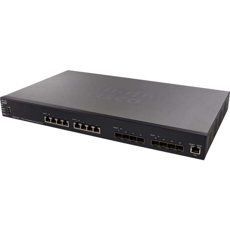 Cisco SX550X-16FT 16-Port 10G Stackable Managed Switch - Thumbnail 1