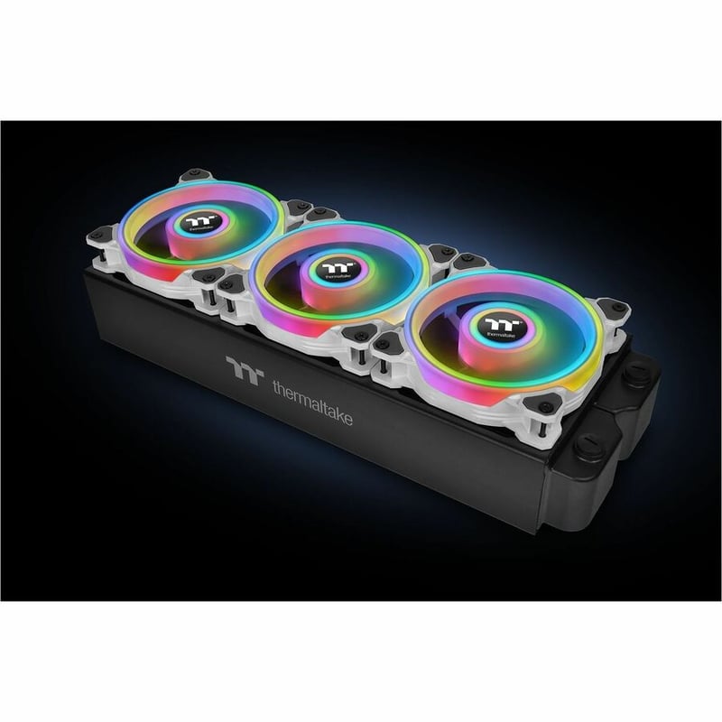 Thermaltake Riing Quad 12 RGB Radiator Fan TT Premium Edition 3 Pack - White - 3 Pack - Thumbnail 4