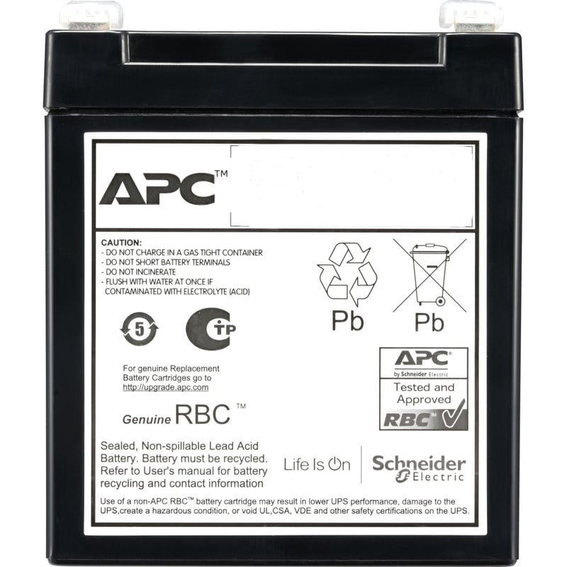 APC Replacement Battery Cartridge, VRLA, 6Ah, 12V DC, 2-year warranty - Thumbnail 2