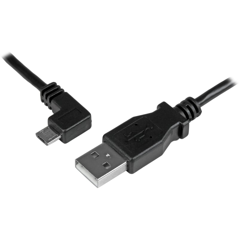 StarTech.com 0.5 m Left Angle Micro USB Cable - Charge and Sync Cable - USB to Micro USB - 24 AWG - Thumbnail 1