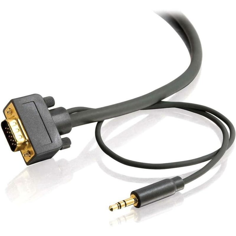 C2G 12ft Flexima VGA + 3.5mm A/V Cable M/M - In-Wall CL3-Rated - VGA Cable - Thumbnail 1