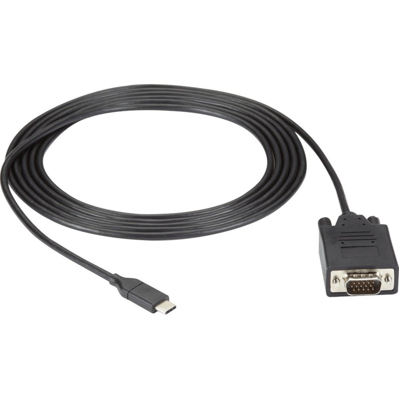Black Box USB-C to VGA Adapter Cable, 1080p HD, 9ft - Thumbnail 1