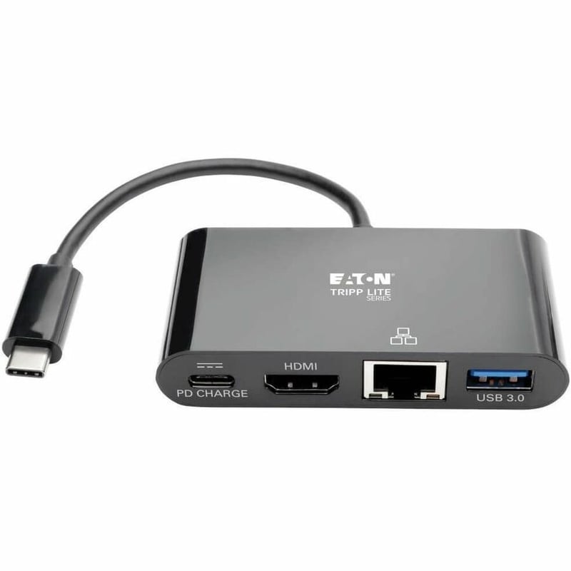 Tripp Lite by Eaton USB C to HDMI Multiport Adapter Docking Station 4K, Thunderbolt 3 Compatible, USB Type C to HDMI Black, USB-C, USB Type-C, USB Type C - Thumbnail 3