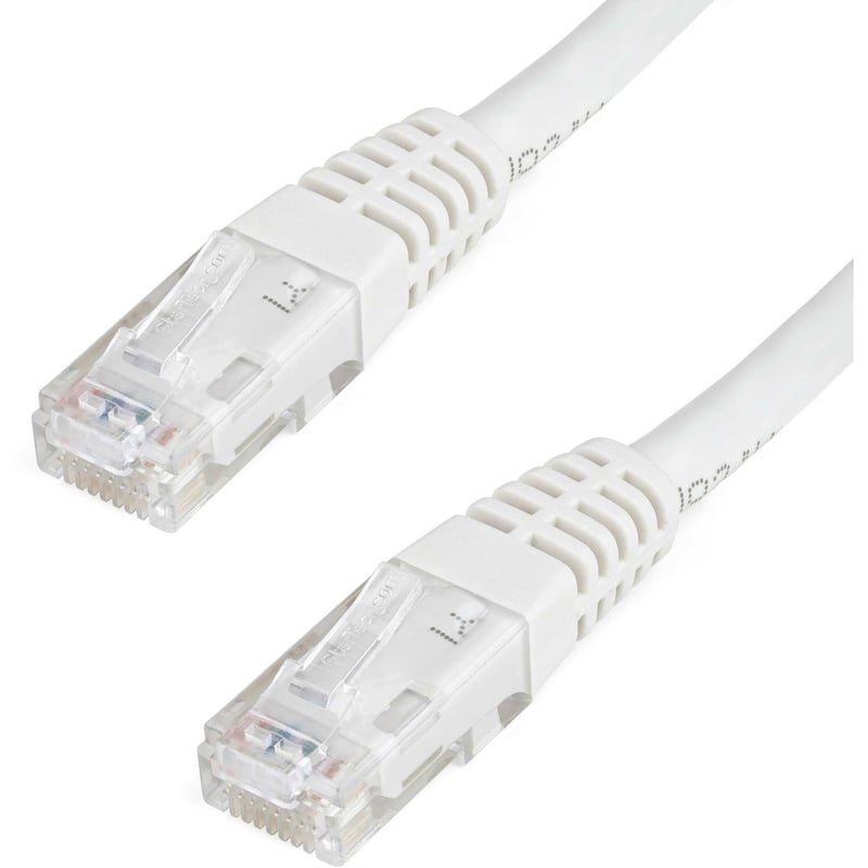 StarTech.com 8ft CAT6 Ethernet Cable - White Molded Gigabit - 100W PoE UTP 650MHz - Category 6 Patch Cord UL Certified Wiring/TIA - Thumbnail 1