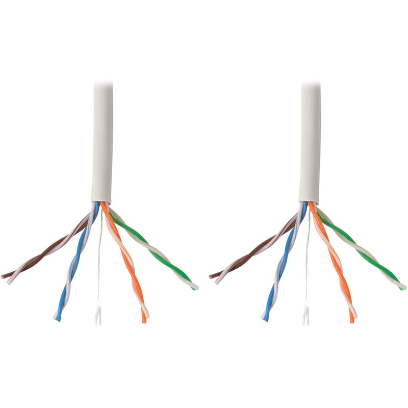 Eaton Tripp Lite Series Cat5e 350 MHz Solid Core (UTP) PVC Bulk Ethernet Cable - White, 1000 ft. (304.8 m), TAA - Thumbnail 3