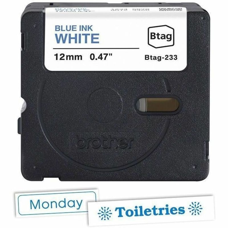 12MM 4M BTAG BLUE ON WHITE UNLAMINATED - Thumbnail 2