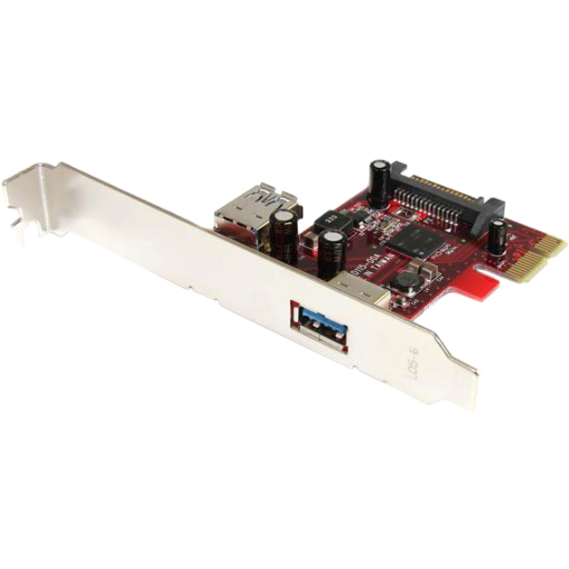 StarTech.com 2 port PCI Express SuperSpeed USB 3.0 Card with UASP Support - 5Gbps - 1 Internal 1 External