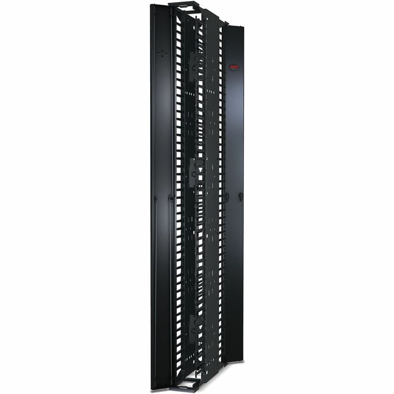 Performance,Vertical Cable Manager for 2 & 4 Post Racks, 84"H x 6"W, Double-Sided with Doors - Thumbnail 5