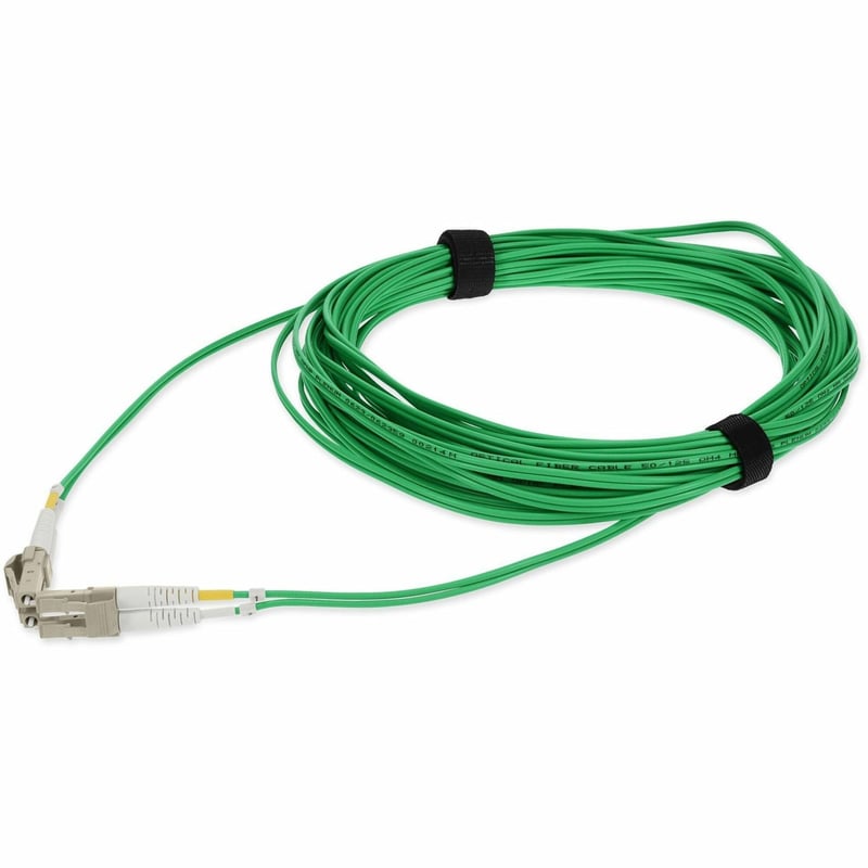 AddOn 3m LC to LC Green OM4 Duplex OFNP (Plenum-Rated) Fiber Patch Cable - Thumbnail 1