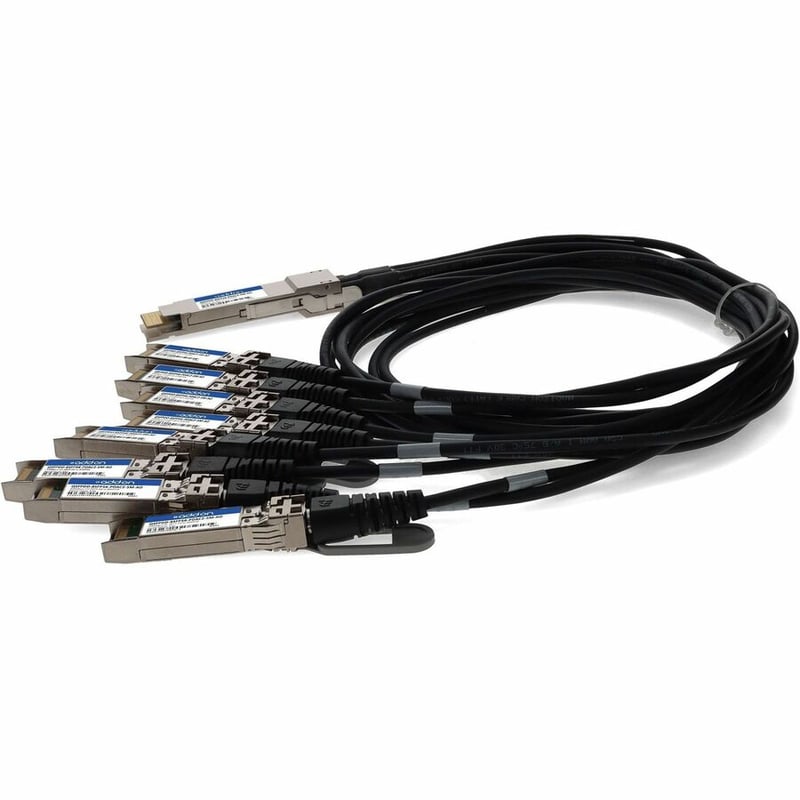 AddOn MSA and TAA Compliant 400GBase-CU QSFP-DD 400G to 8xSFP56 Direct Attach Cable (Passive Twinax, 2.5m) - Thumbnail 2