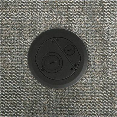 Wiremold Evolution Series Recessed Furniture Feed Assembly with Surface Style Cover - Black - Thumbnail 2