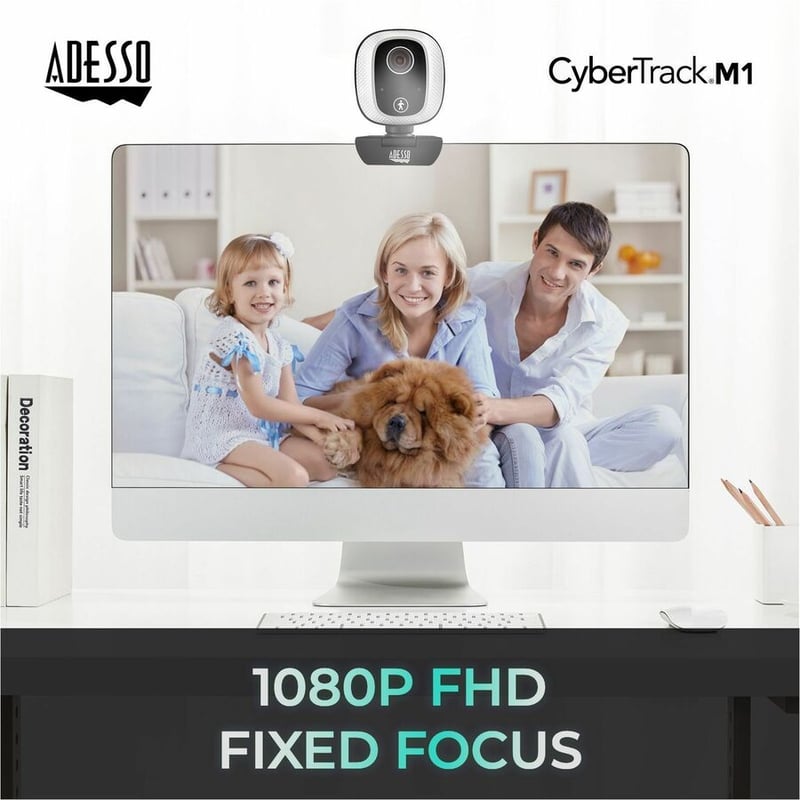 Adesso CyberTrack M1 Webcam - 2.1 Megapixel - 30 fps - USB 2.0 - Thumbnail 2